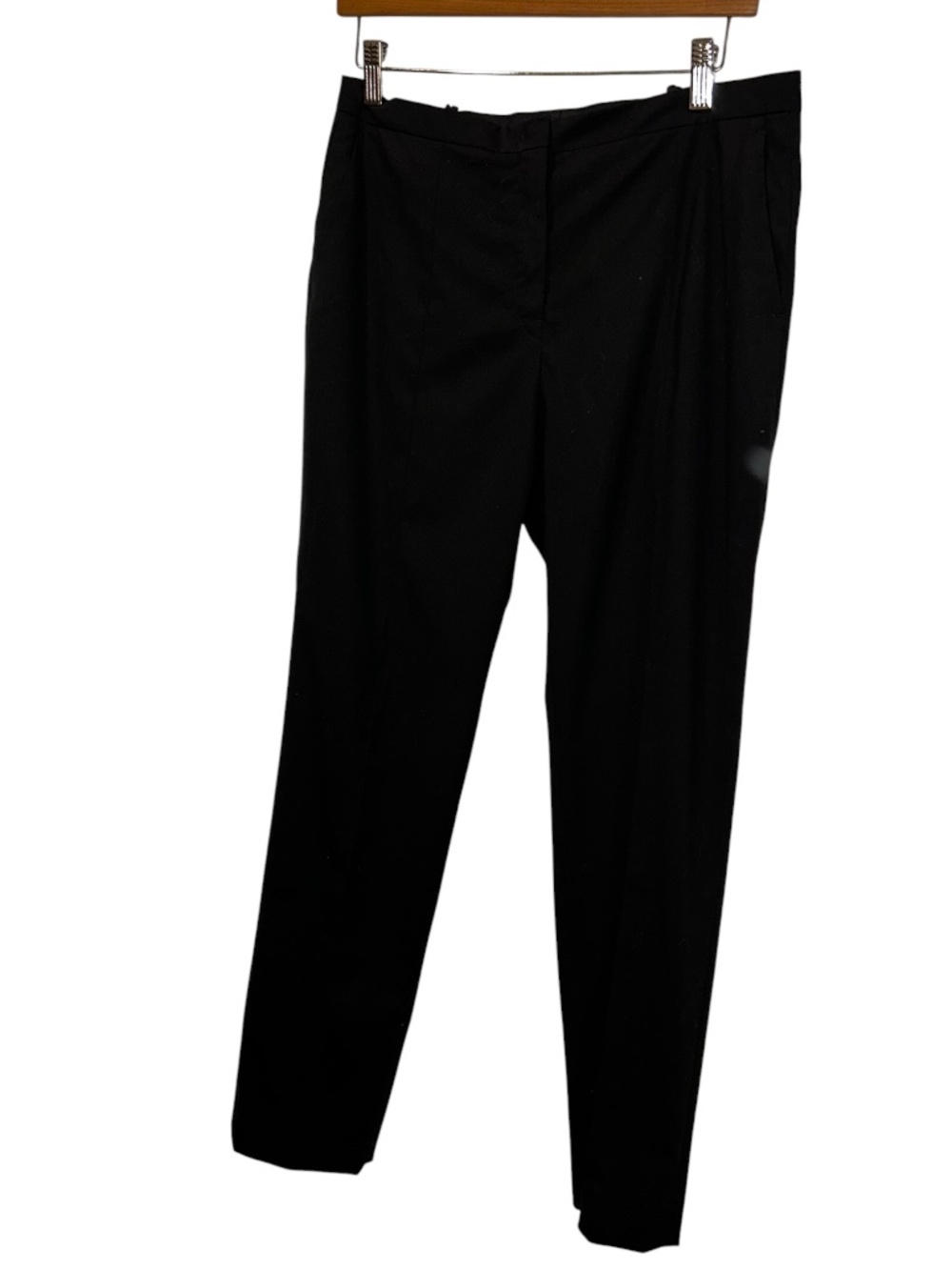 Jil Sander Custom Made black wool garbadine slacks dress pants 8 32x28